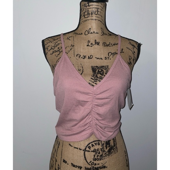 Bozzolo Pink Ruched Women's Top - Picture 1 of 3
